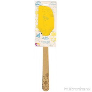 Talisman Designs 2900 Embossed and Laser Etched Bee Collection Silicone Spatula with Solid Beechwood Handle - B07DXG2JW3